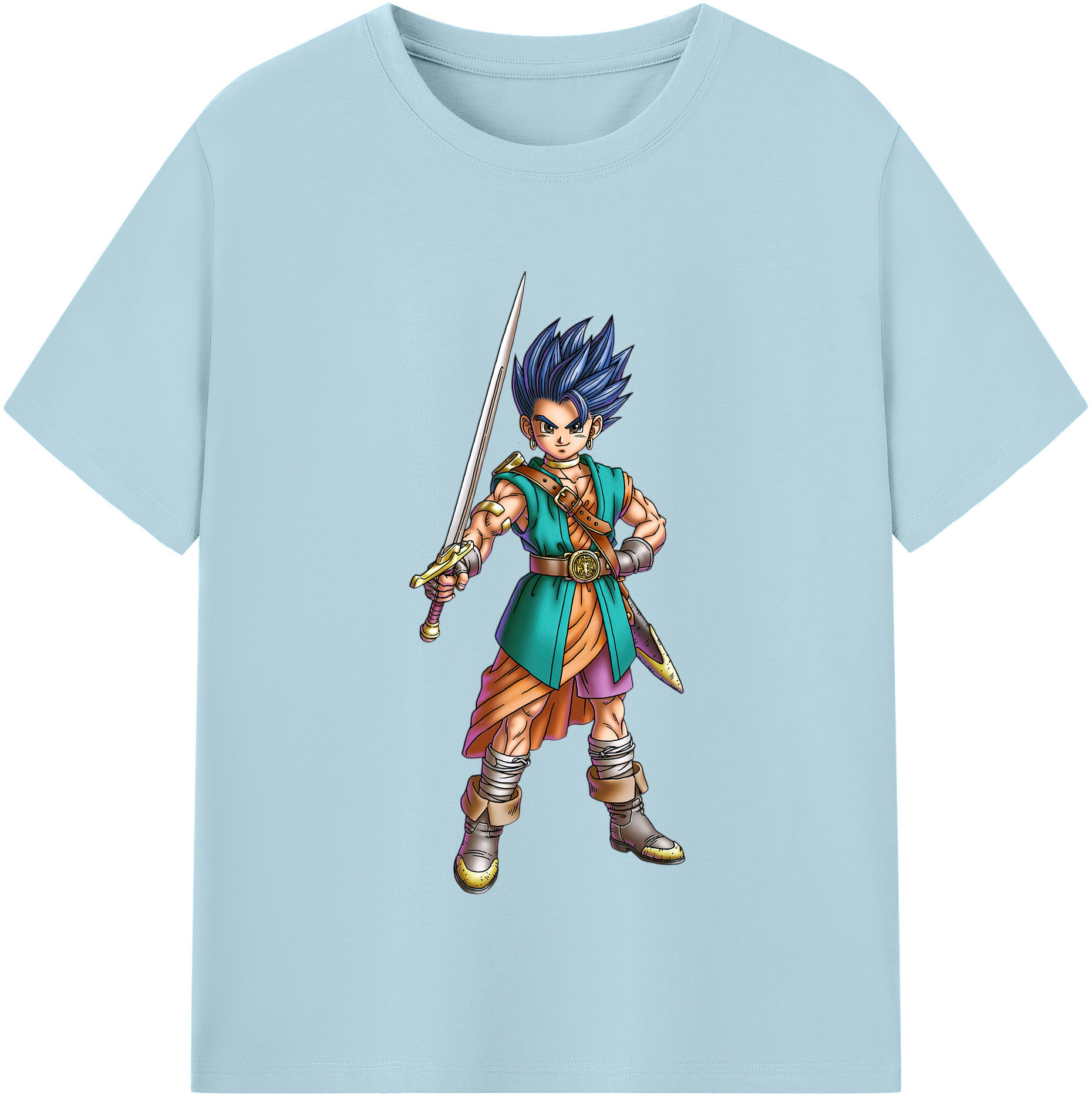 （画像用） ドラゴンクエスト Doragon Kuesuto Dragon Quest 綿100％半袖Tシャツ（フロントプリント）